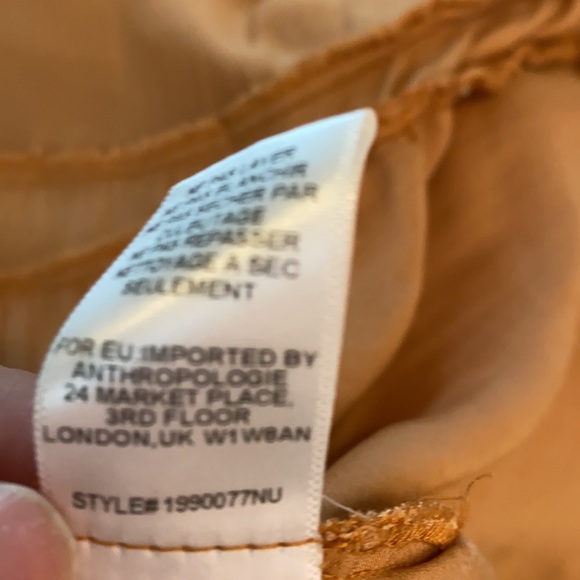 Women’s Current Air Anthropologie Romantic Orange Ruffle Dress Size Large - Picture 14 of 14